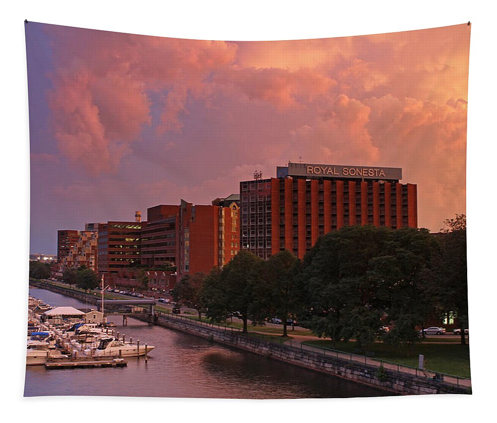 Royal Sonesta Tapestry featuring the photograph Stormy Boston by Juergen Roth