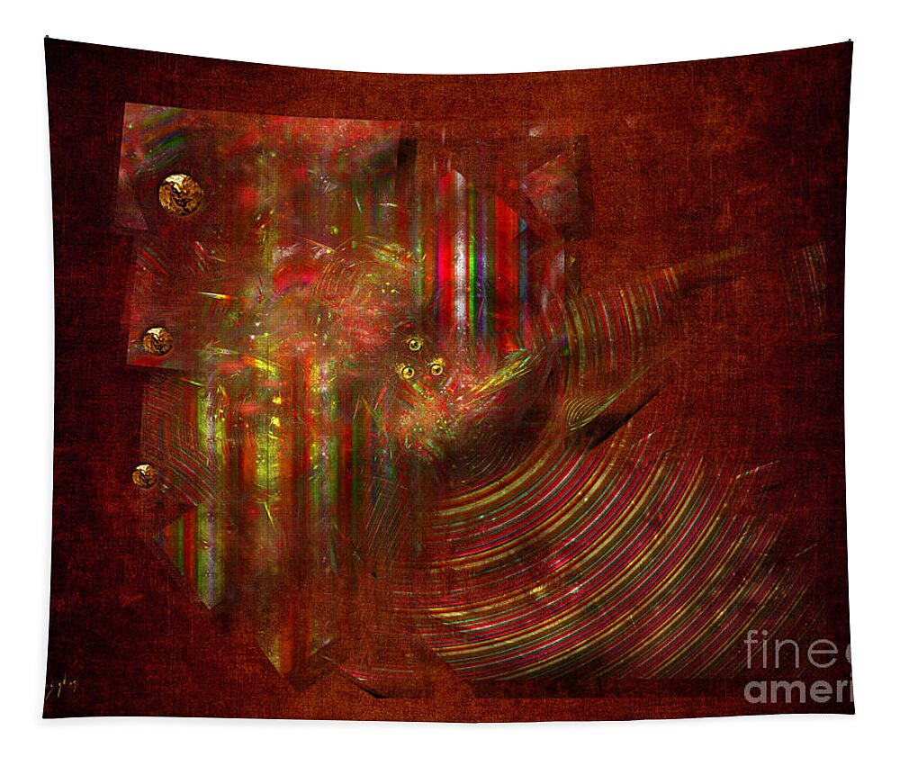 Abstract Tapestry featuring the digital art Strips by Alexa Szlavics
