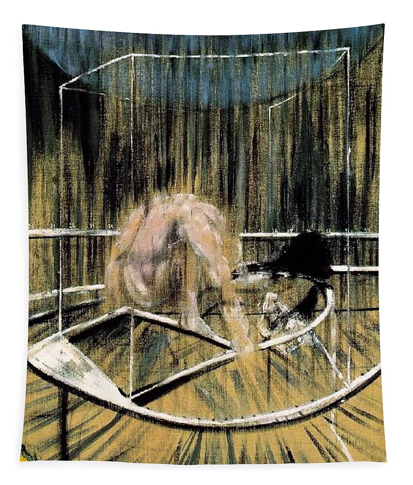 Francis Bacon Tapestry featuring the painting Study for Crouching Nude by Francis Bacon
