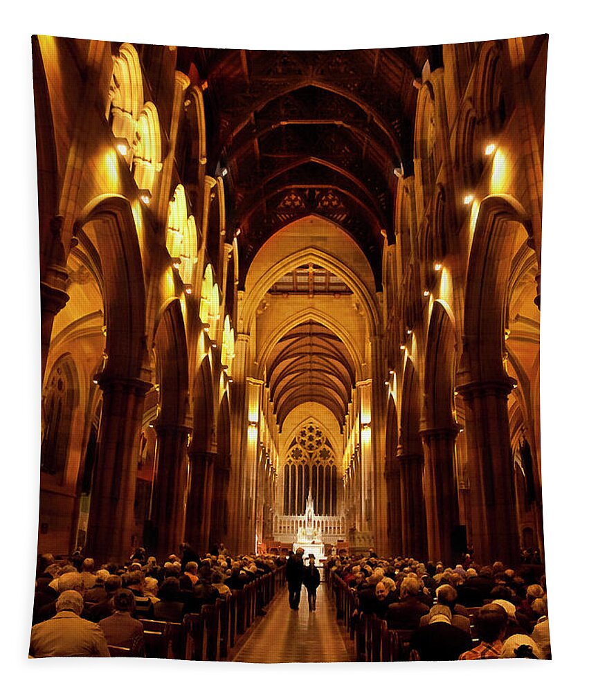 Interior Tapestry featuring the photograph Stunning Interior Of St Mary's Cathedral by Miroslava Jurcik