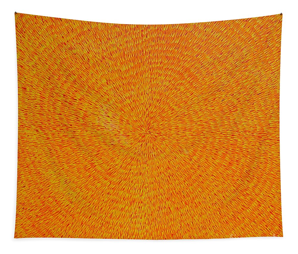 Radiation Tapestry featuring the painting Su Gaia Fire by Dean Triolo