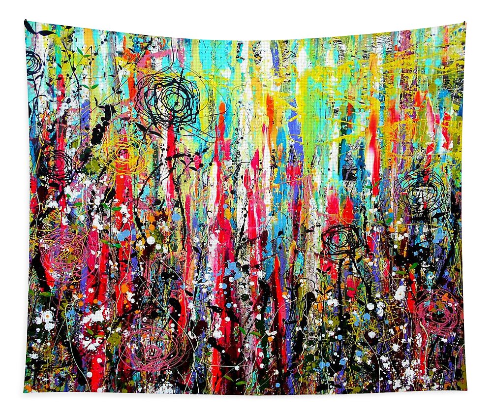 Sugar Tapestry featuring the painting Sugar Rush by Angie Wright