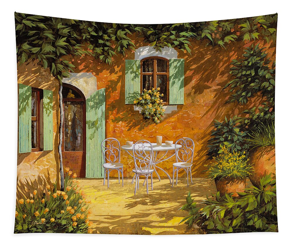Quiete Tapestry featuring the painting Sul Patio by Guido Borelli