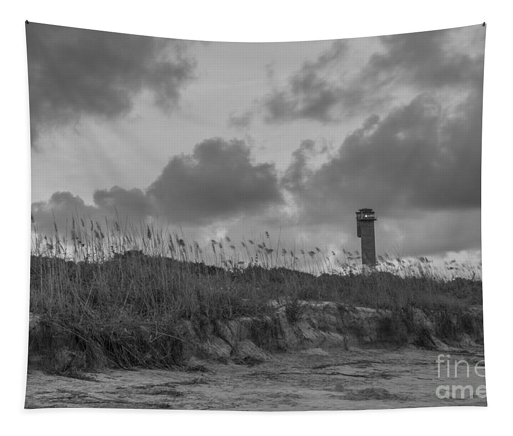 Sullivan's Island Lighthouse Tapestry featuring the photograph Sullivans Island Lighthouse Sea Breeze by Dale Powell