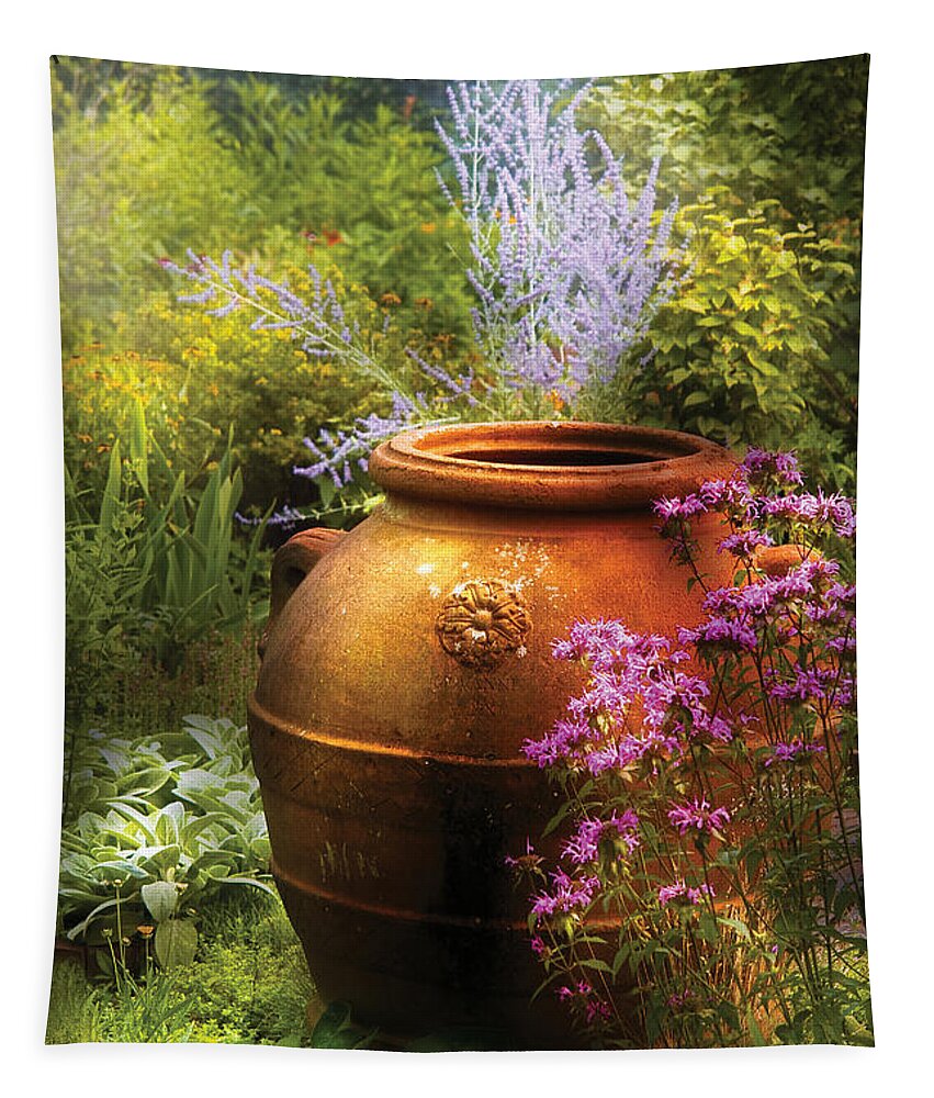 Savad Tapestry featuring the photograph Summer - Landscape - The Urn by Mike Savad