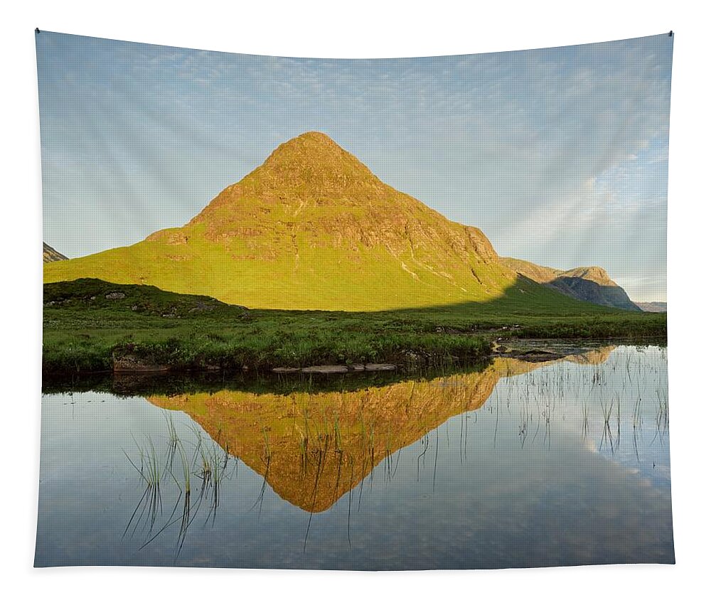 Buachaille Etive Beag Tapestry featuring the photograph Summer at Lochan na Fola by Stephen Taylor