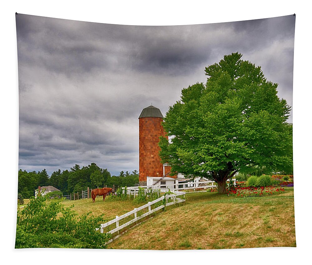 Green Tapestry featuring the photograph Summer At The Farm by Tricia Marchlik