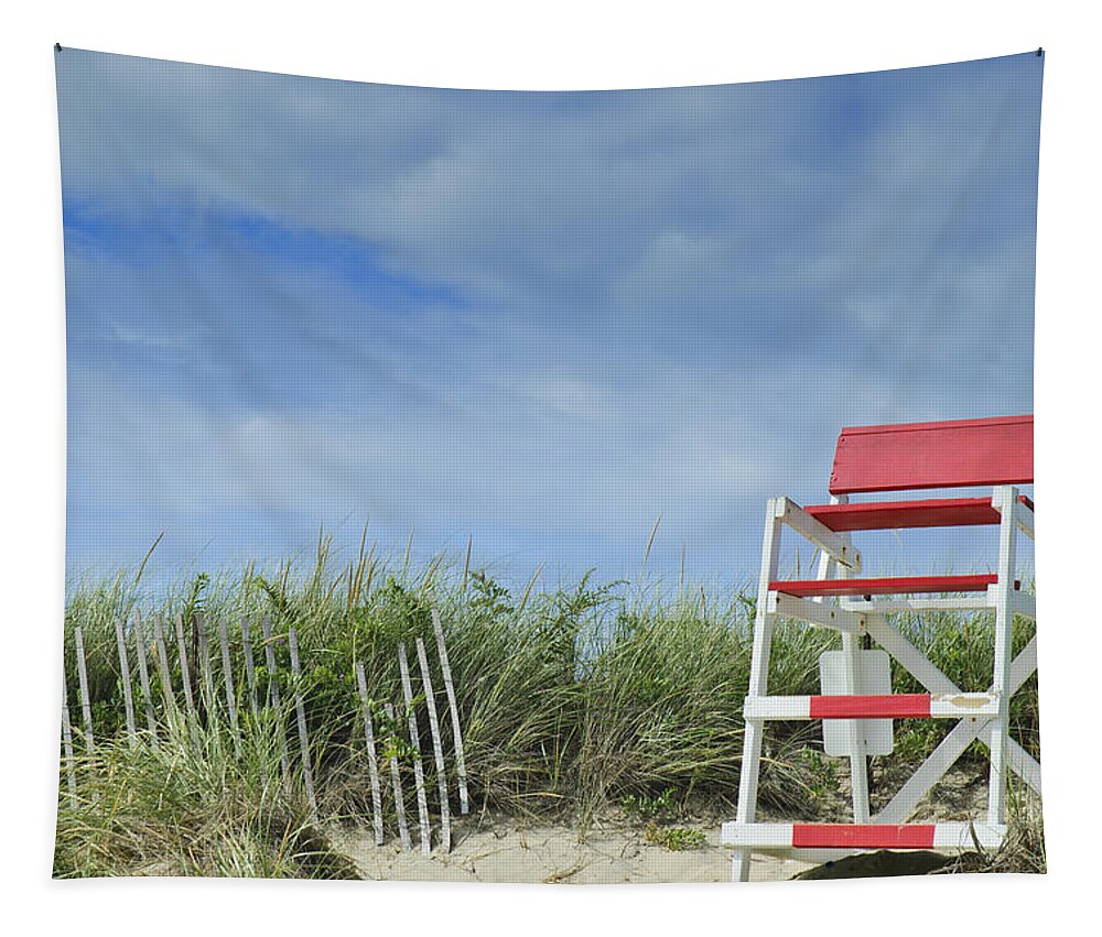 Misquamicut Tapestry featuring the photograph Summer in Red White and Blue by Marianne Campolongo