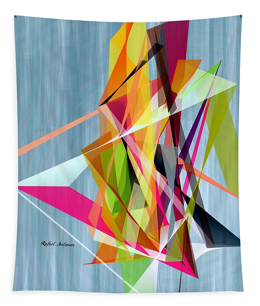 Rafael Salazar Tapestry featuring the digital art Summer by Rafael Salazar