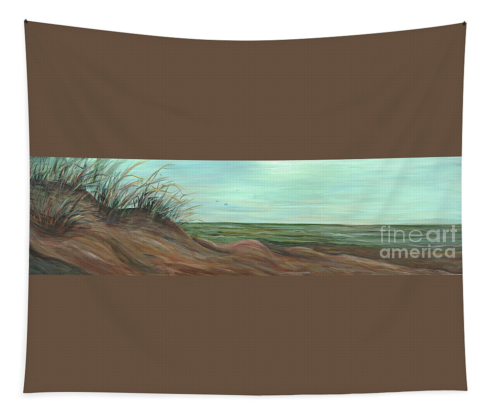 Summer Tapestry featuring the painting Summer Sand Dunes by Nadine Rippelmeyer
