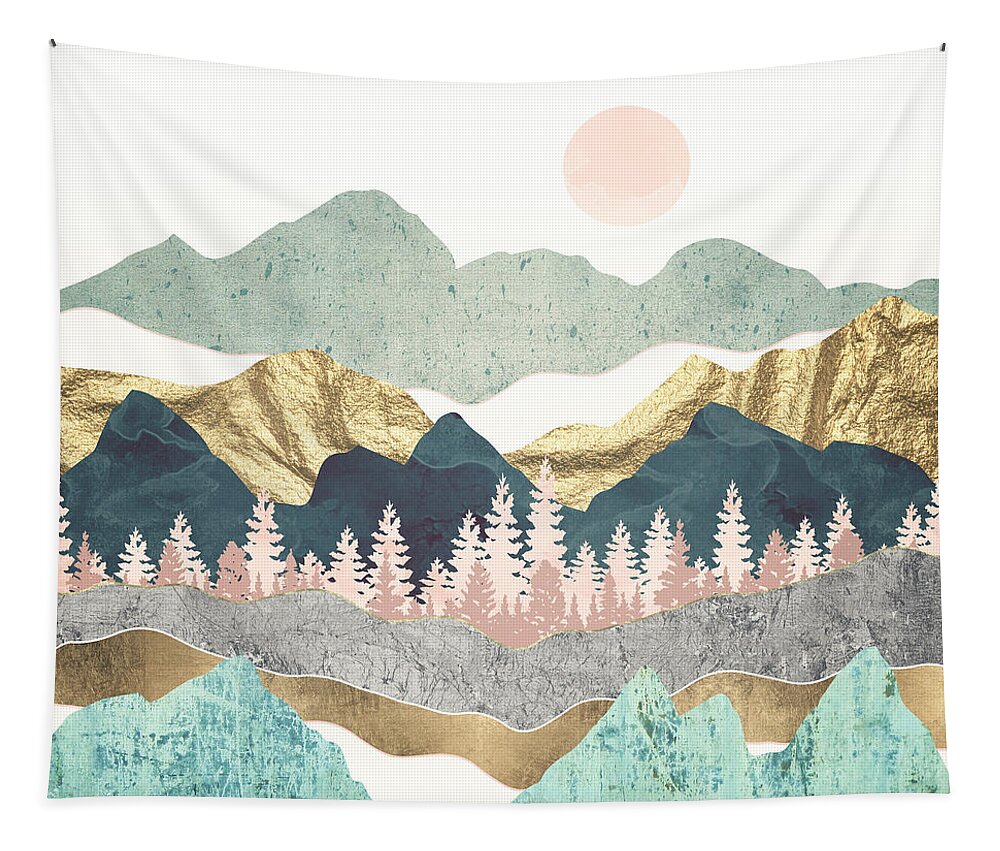 Summer Tapestry featuring the digital art Summer Vista by Spacefrog Designs