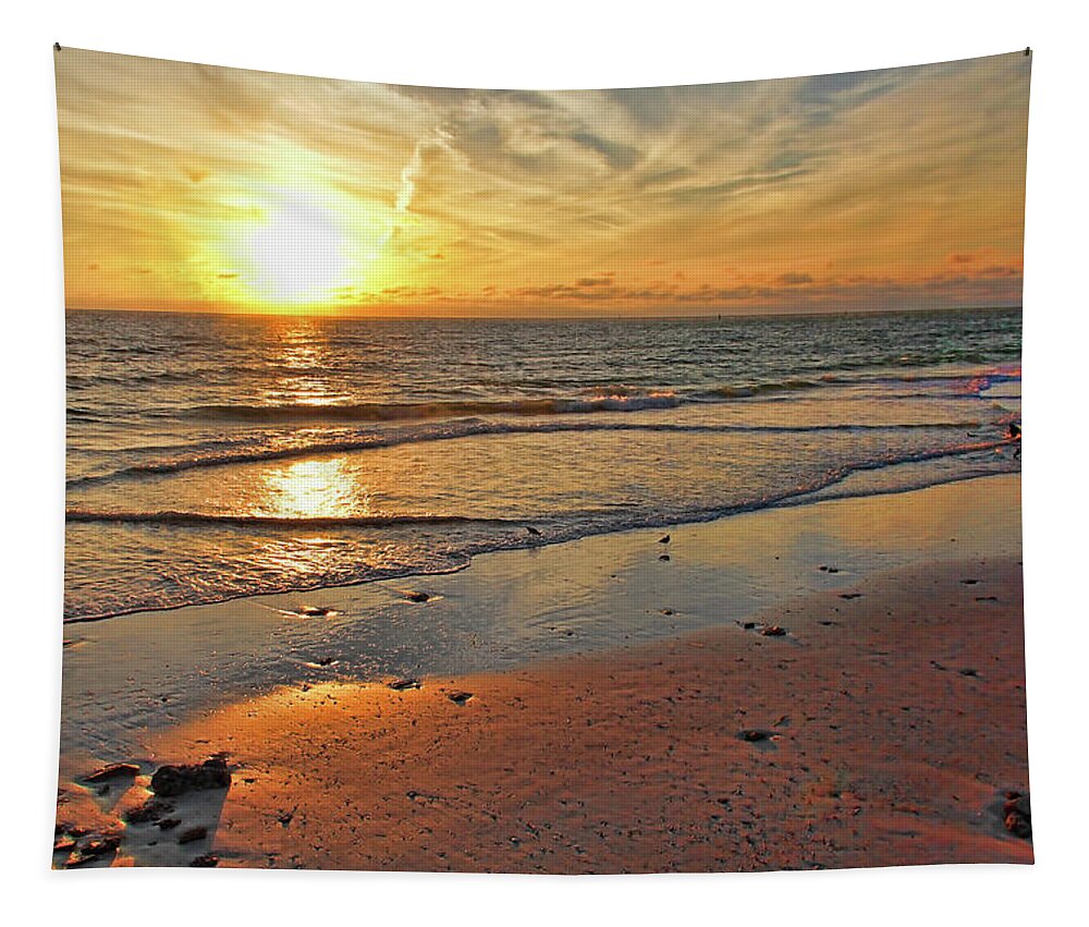 Beach Tapestry featuring the photograph Sun Glow by HH Photography of Florida
