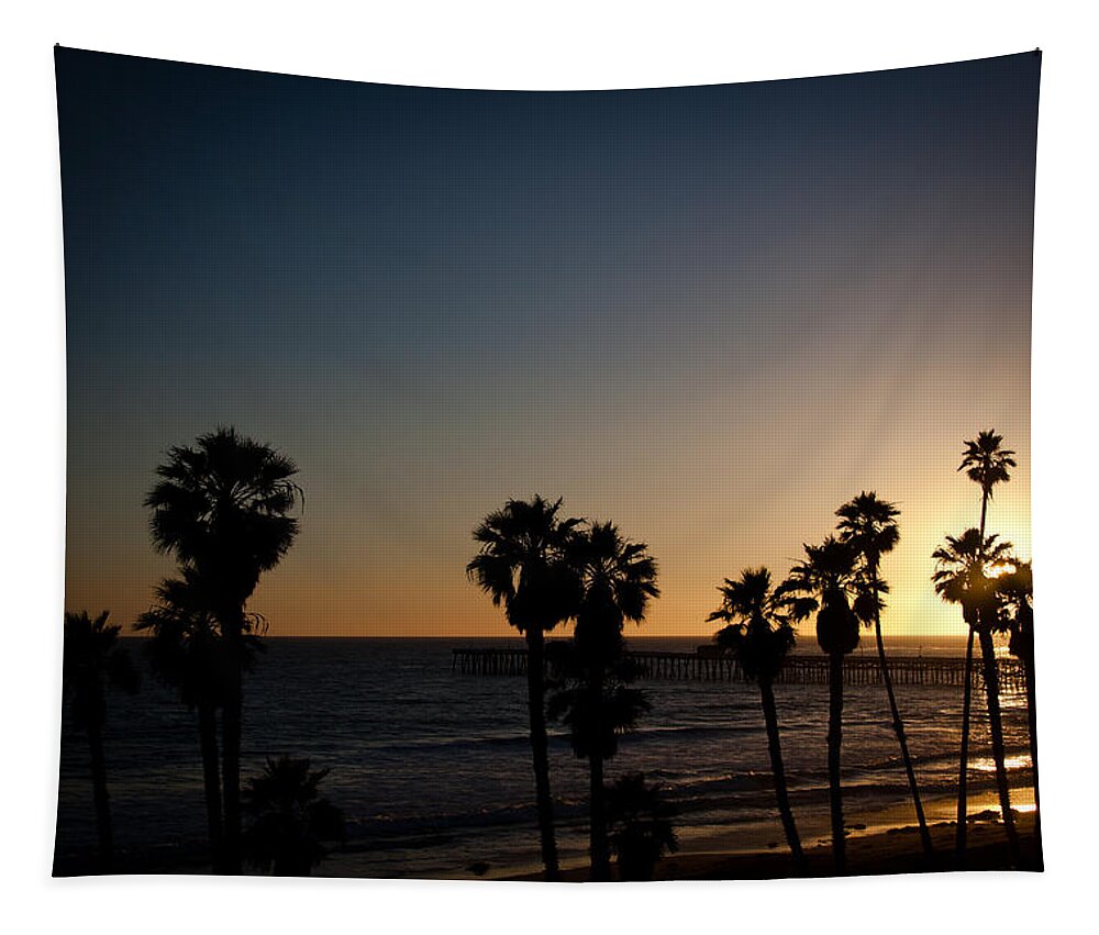 San Clemente Tapestry featuring the photograph Sun Going Down In California by Ralf Kaiser