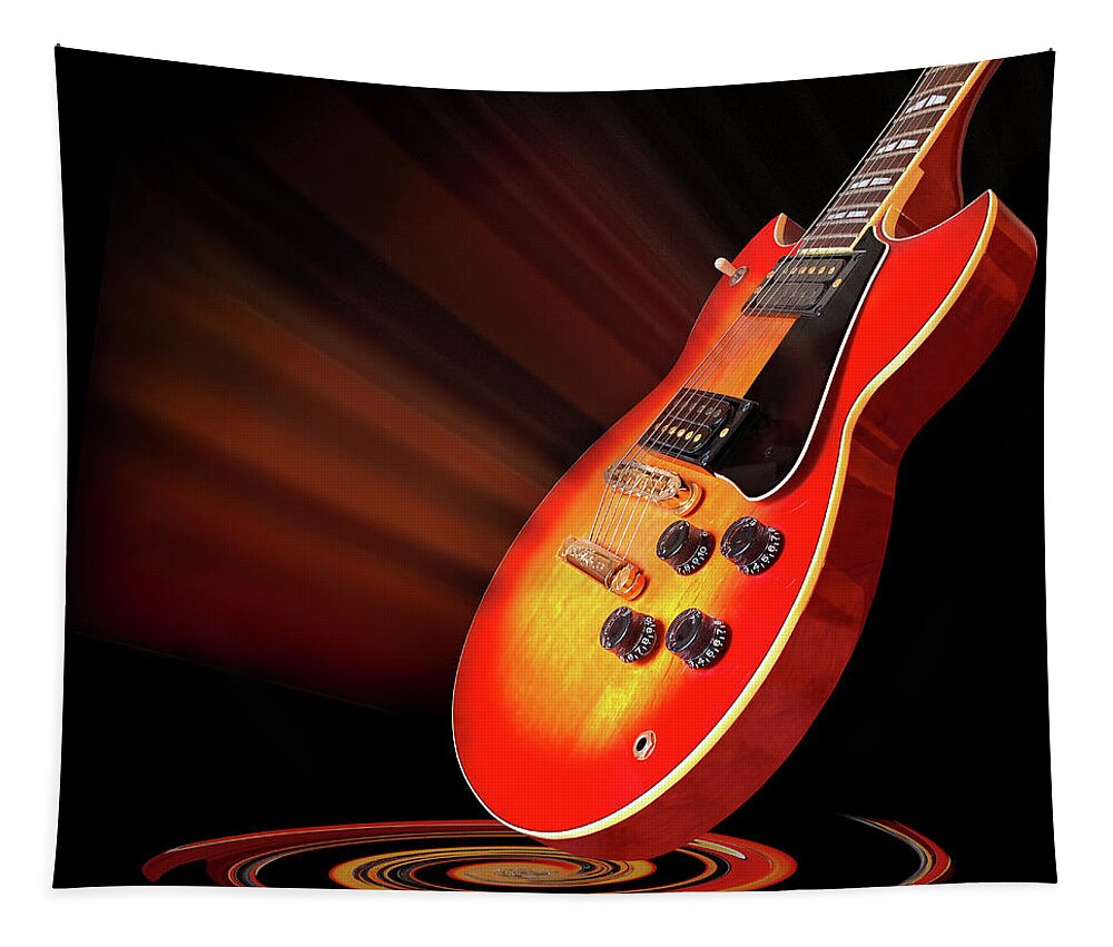 Guitar Tapestry featuring the photograph Sunburst Guitar by Gill Billington
