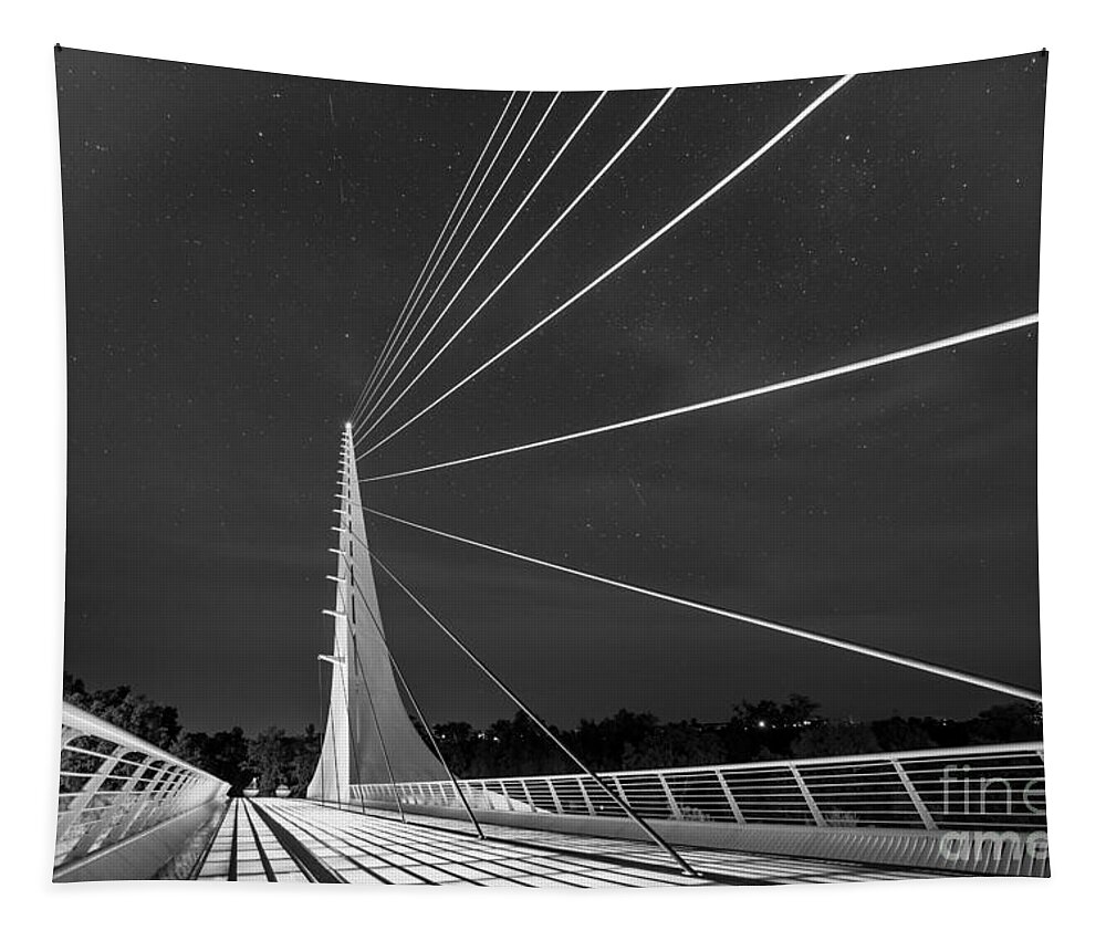 Sundial Bridge Tapestry featuring the photograph Sundial Bridge 2 by Anthony Michael Bonafede
