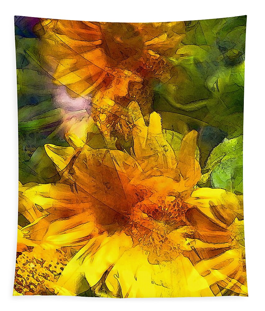 Floral Tapestry featuring the photograph Sunflower 6 by Pamela Cooper