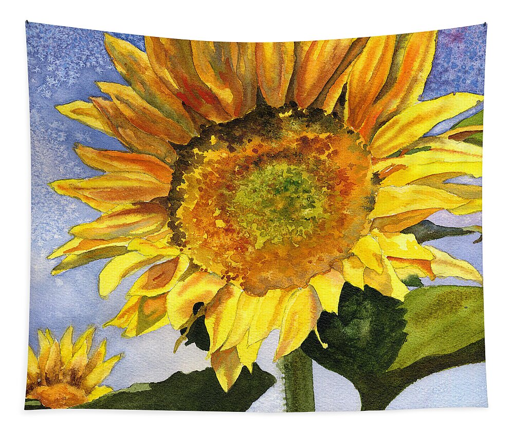Sunflower Painting Tapestry featuring the painting Sunflowers II by Anne Gifford