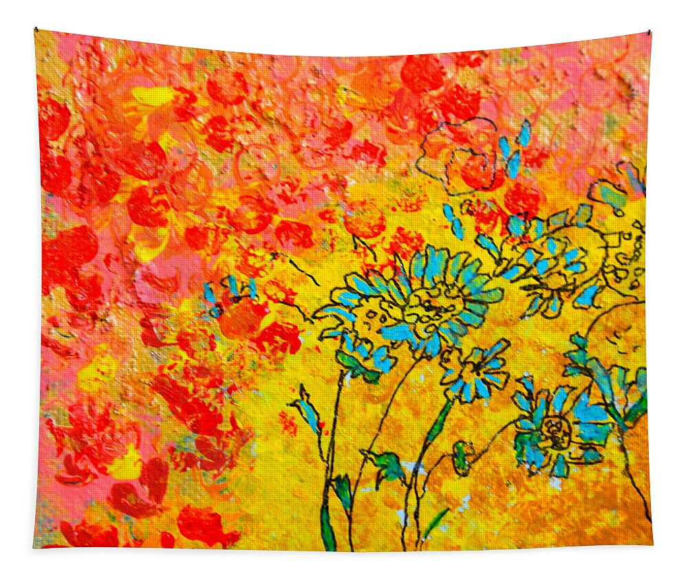 Sunflowers Tapestry featuring the photograph Sunburst by Julia Malakoff