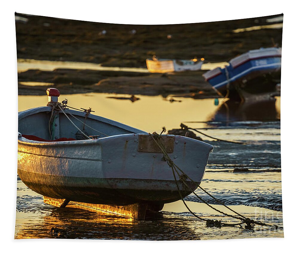 Andalucia Tapestry featuring the photograph Sunkissed Keel La Caleta Cadiz Spain by Pablo Avanzini
