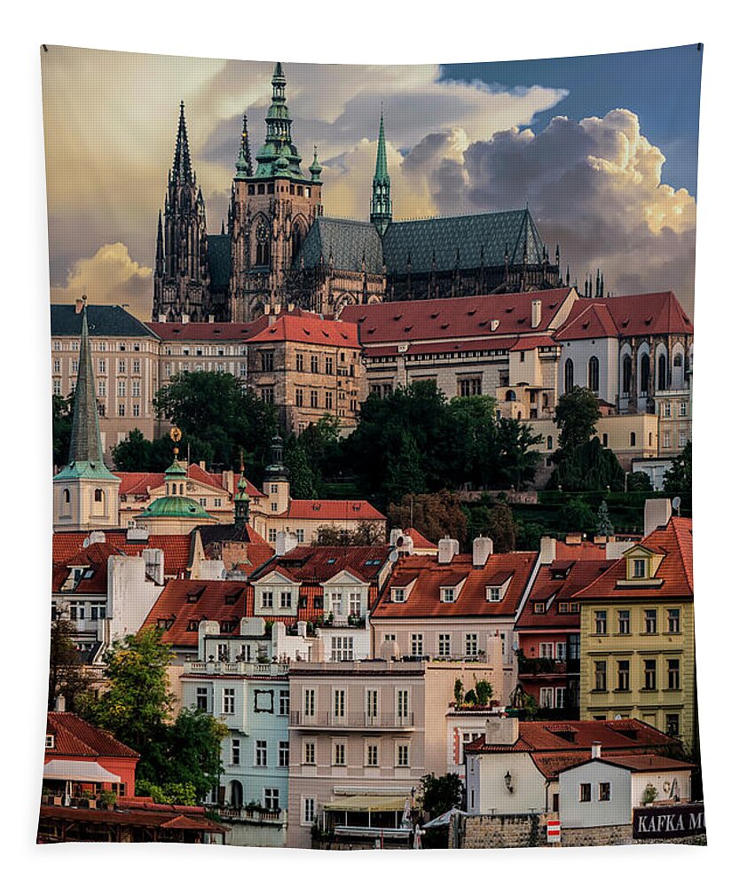 Old Tapestry featuring the photograph Sunny afternoon in Prague by Jaroslaw Blaminsky