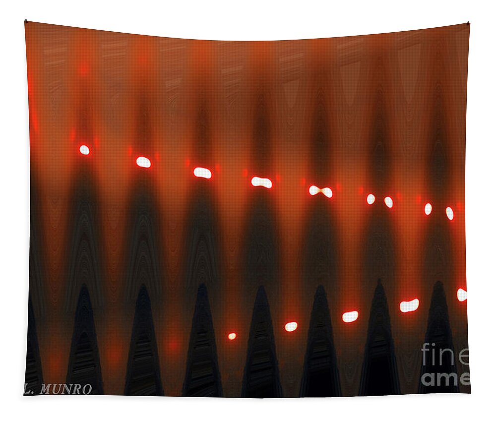 Sunrise Blinder Tapestry featuring the digital art Sunrise Blinds by Donna L Munro