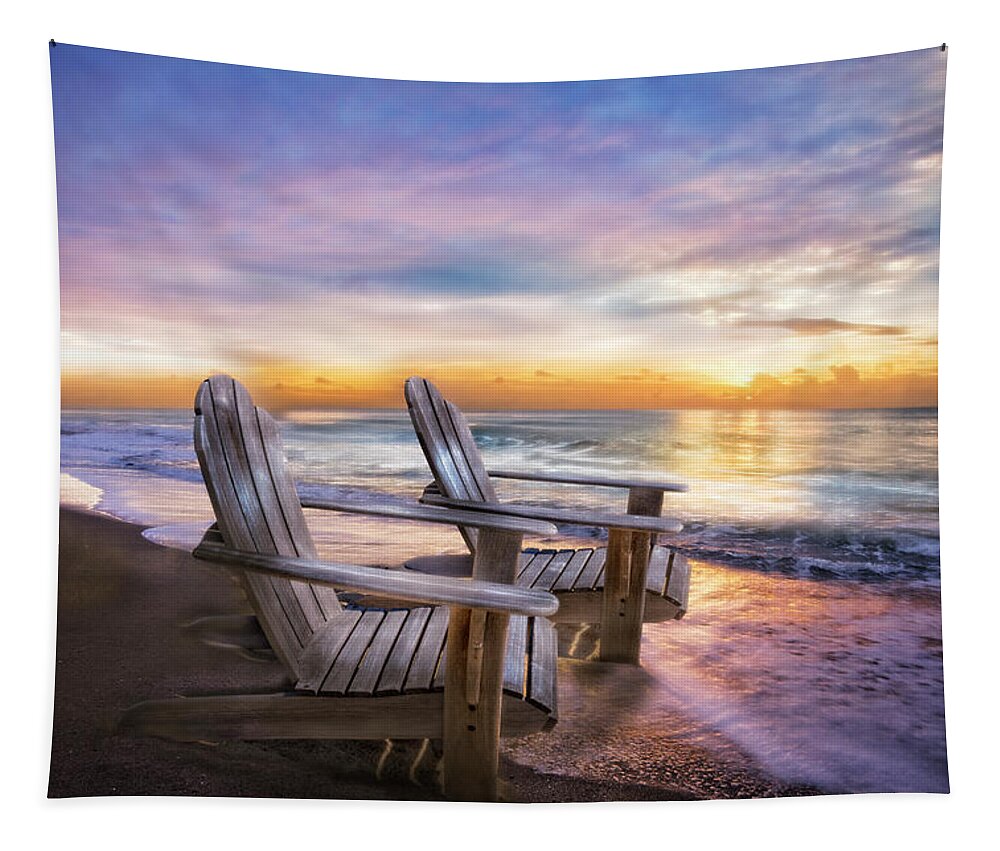 Clouds Tapestry featuring the photograph Sunrise Dreams by Debra and Dave Vanderlaan