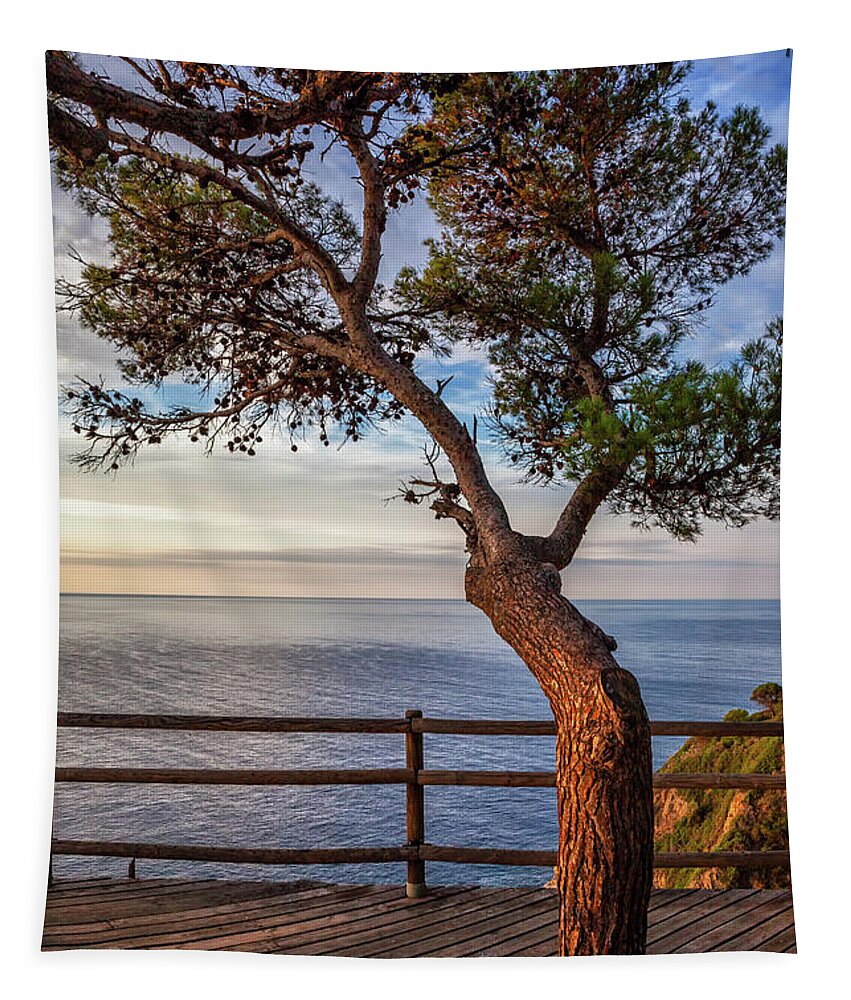 Sea Tapestry featuring the photograph Sunrise On Sea From Viewpoint Terrace by Artur Bogacki