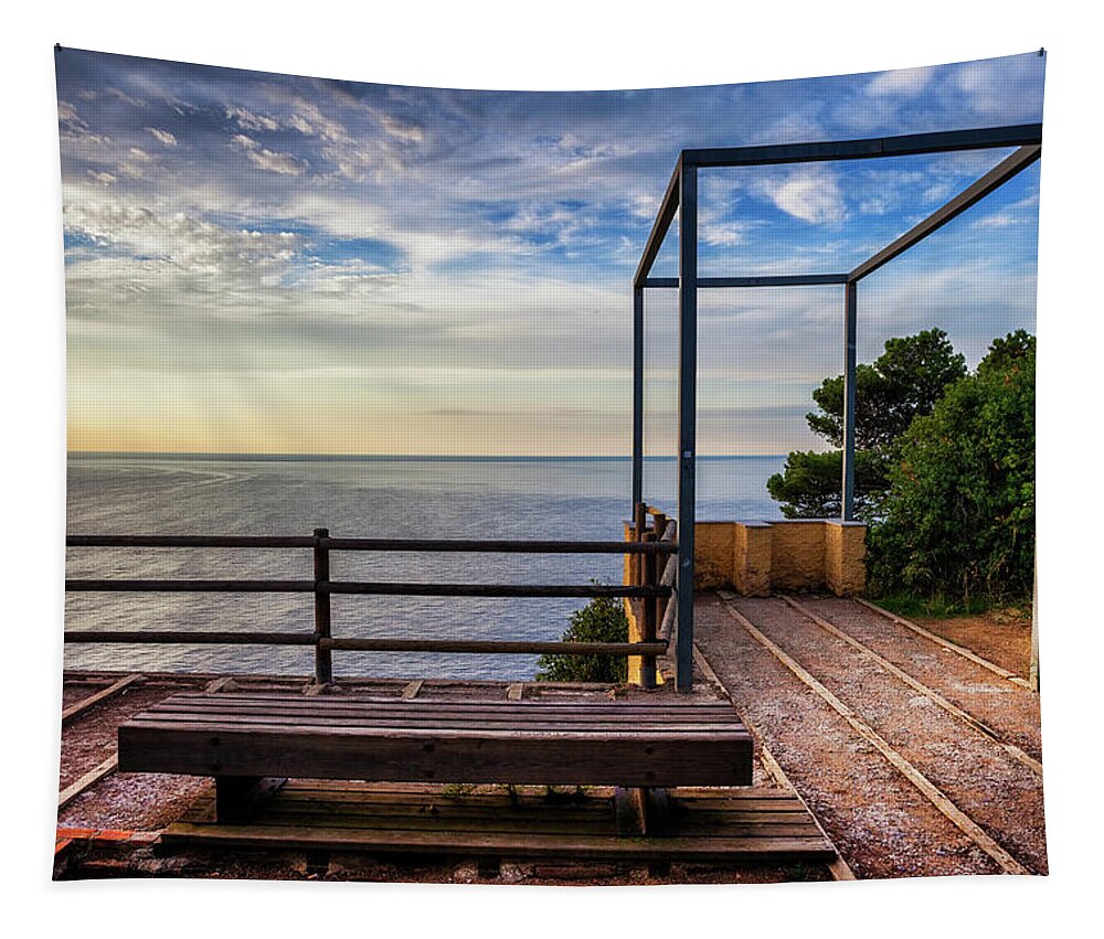 Sea Tapestry featuring the photograph Sunrise On The Sea From Viewpoint Terrace by Artur Bogacki