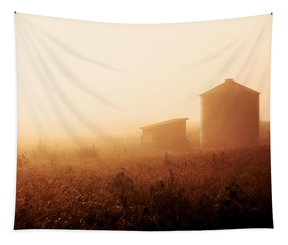 Morning Tapestry featuring the photograph Sunrise Over Baer Bottoms by Todd Klassy