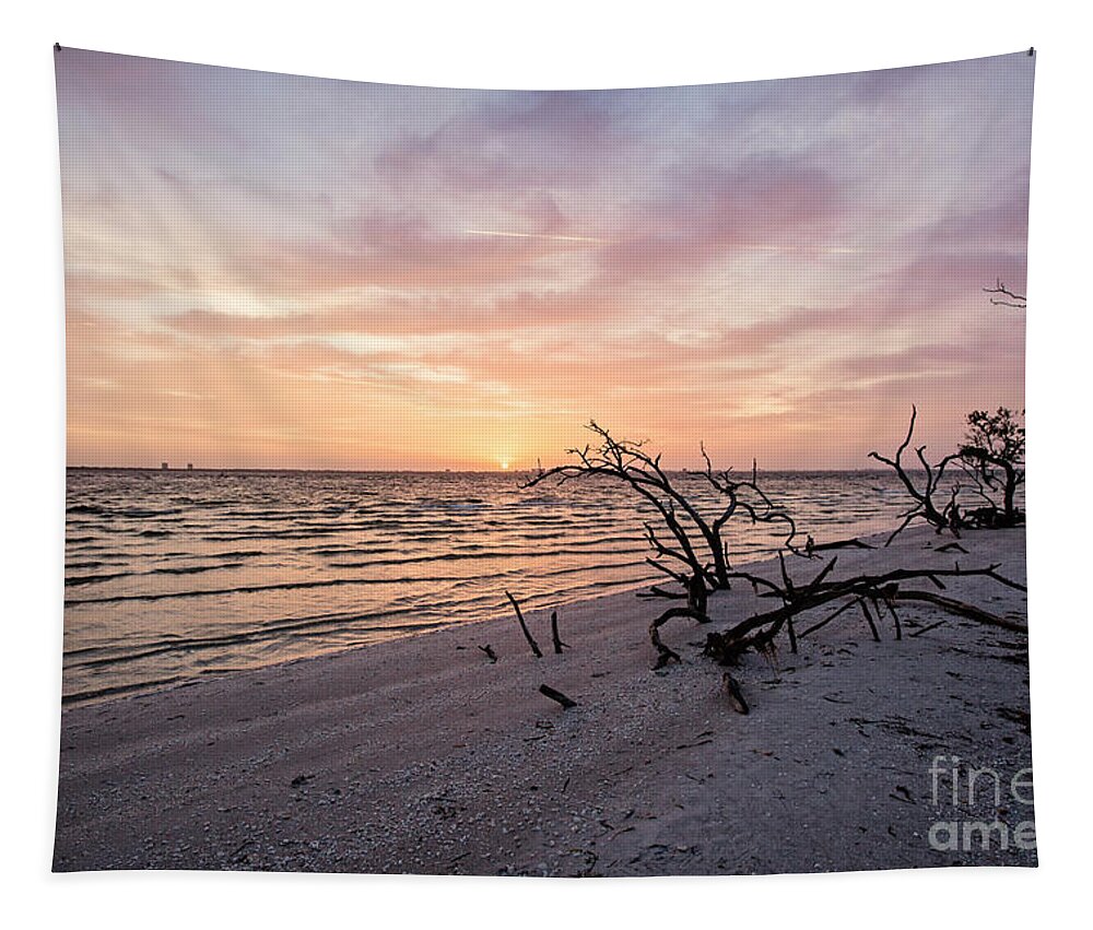 Travel Tapestry featuring the photograph Sunrise Over San Carlos Bay by Scott Pellegrin