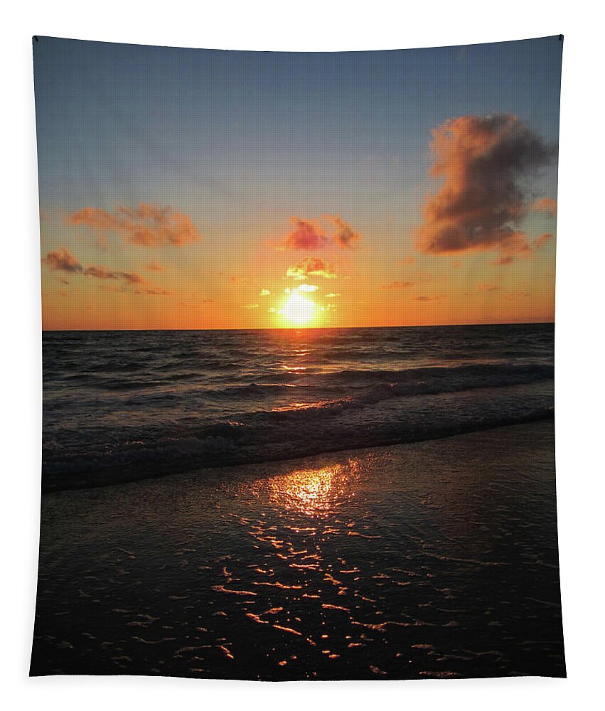 Sunset Tapestry featuring the photograph Sunset at Anna Maria Island by Marilyn Hunt