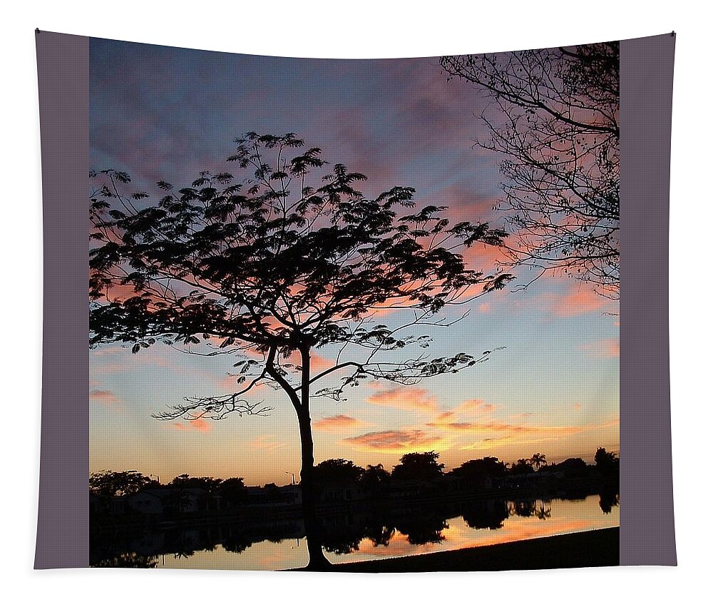 Sunset Tapestry featuring the photograph Sunset by George Gadson
