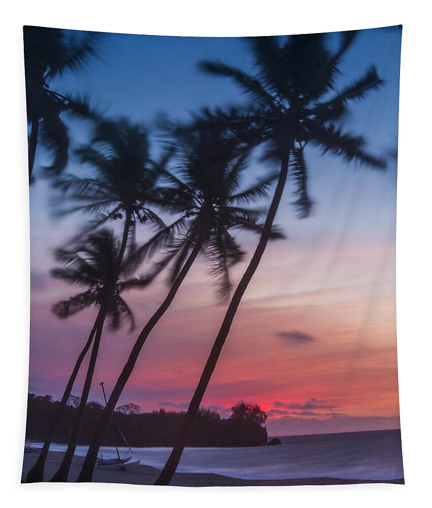 Beach Tapestry featuring the photograph Sunset in Paradise by Alex Lapidus