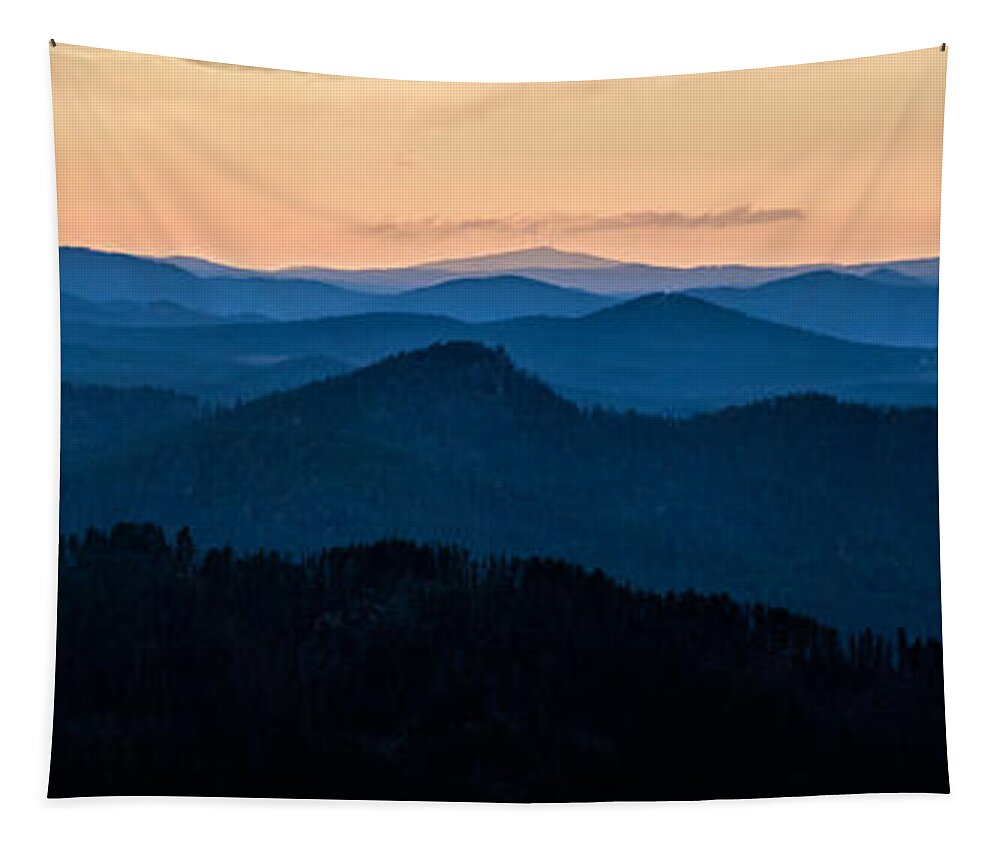 Black Hills Tapestry featuring the photograph Sunset in the Black Hills by Matt Hammerstein
