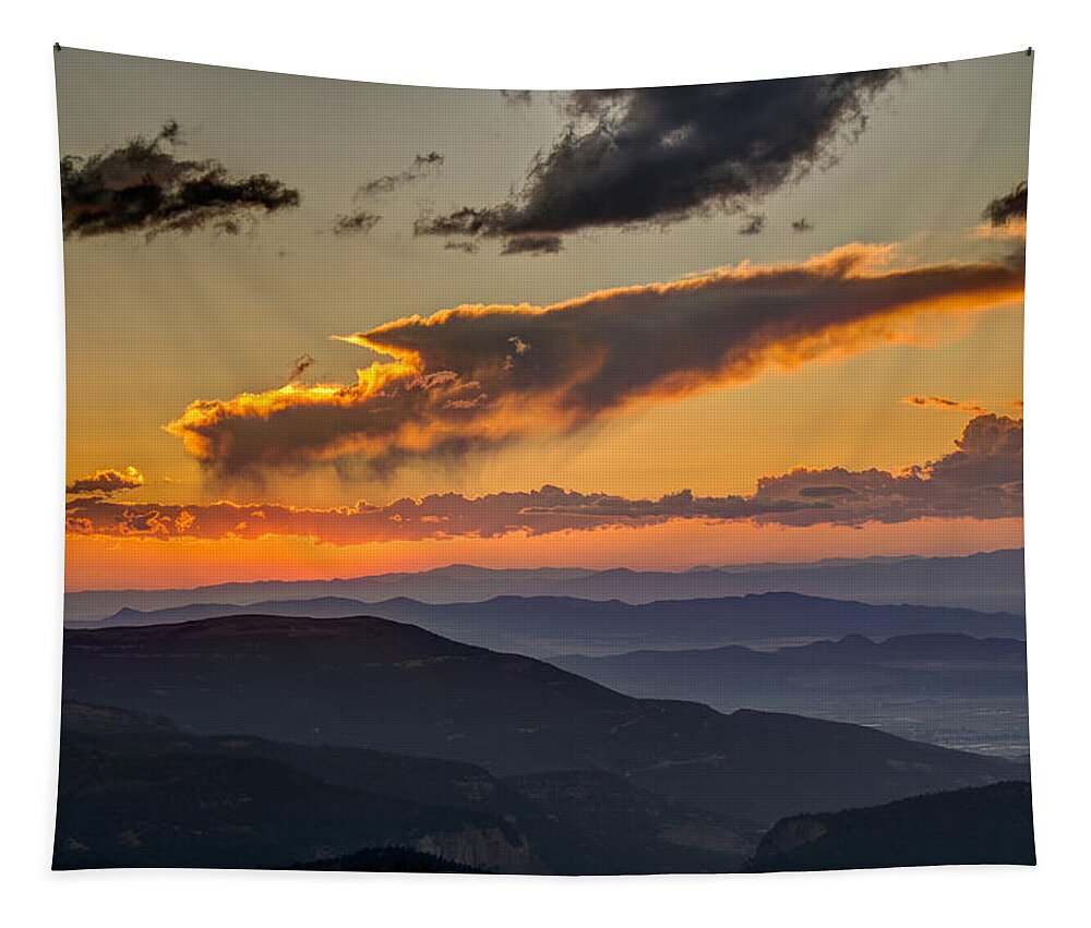 2015 Tapestry featuring the photograph Sunset Layers by David R Robinson