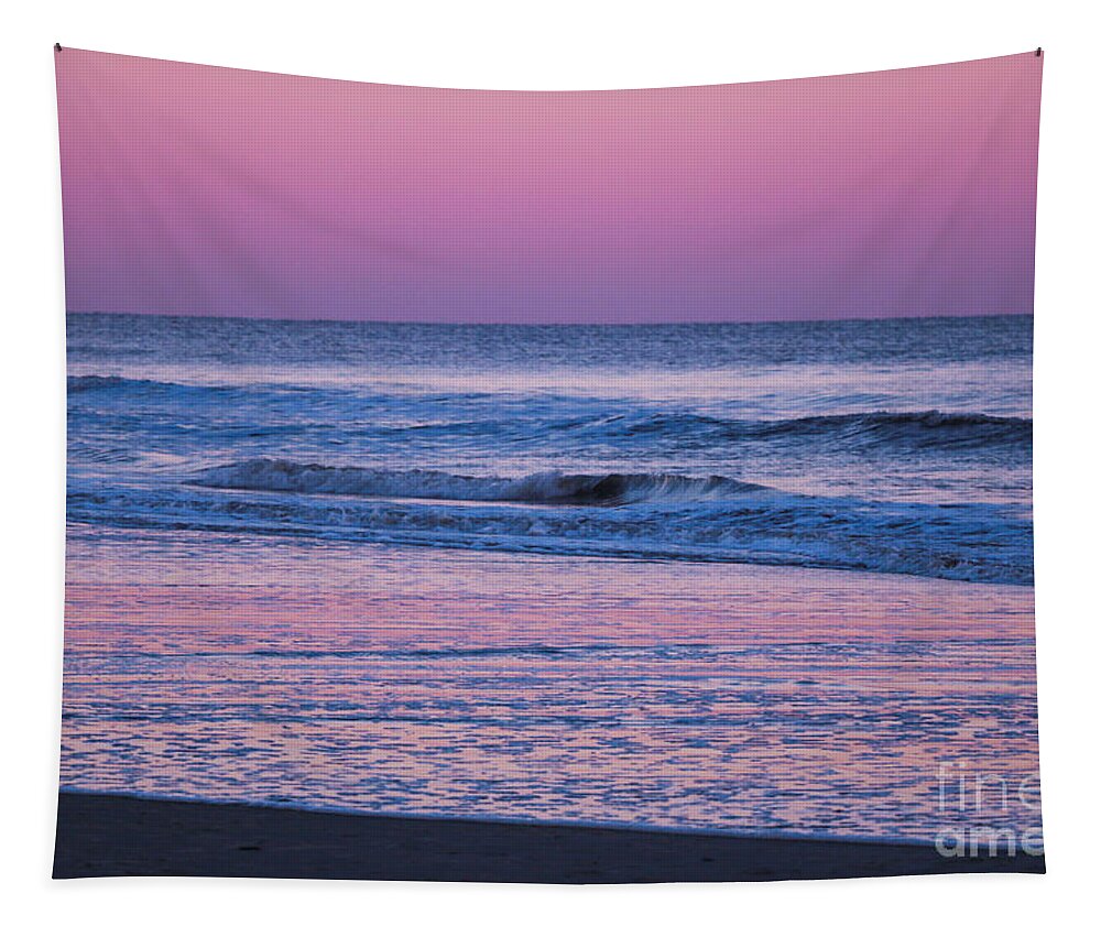 Hilton Head Tapestry featuring the photograph Sunset on Forest Beach Hilton Head by Thomas Marchessault