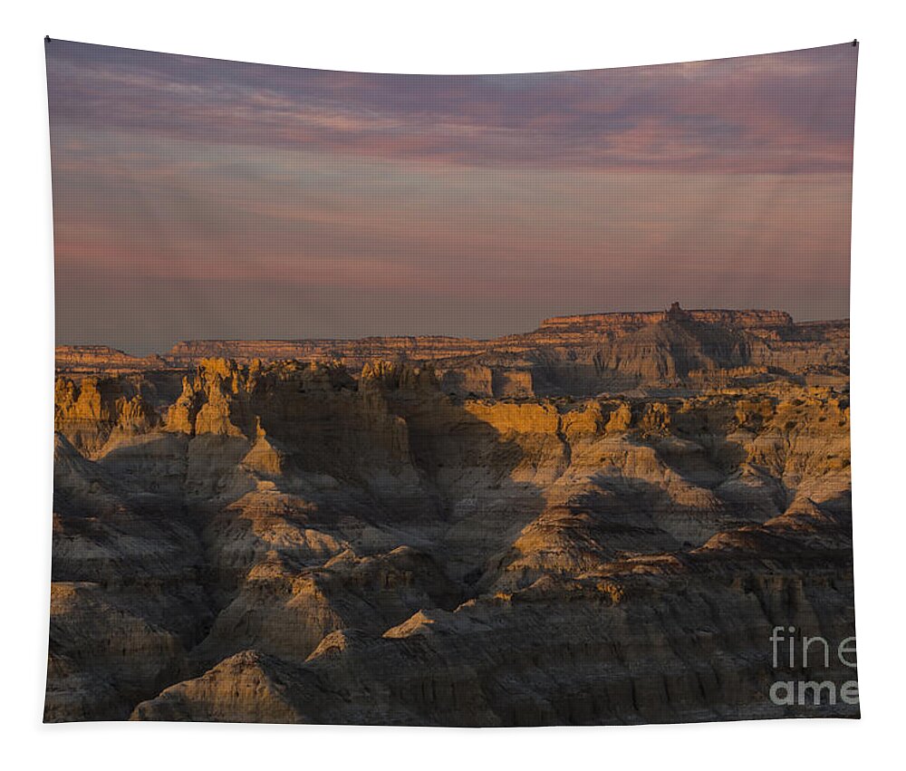 Angel Peak Tapestry featuring the photograph Sunset over Angel Peak by Keith Kapple