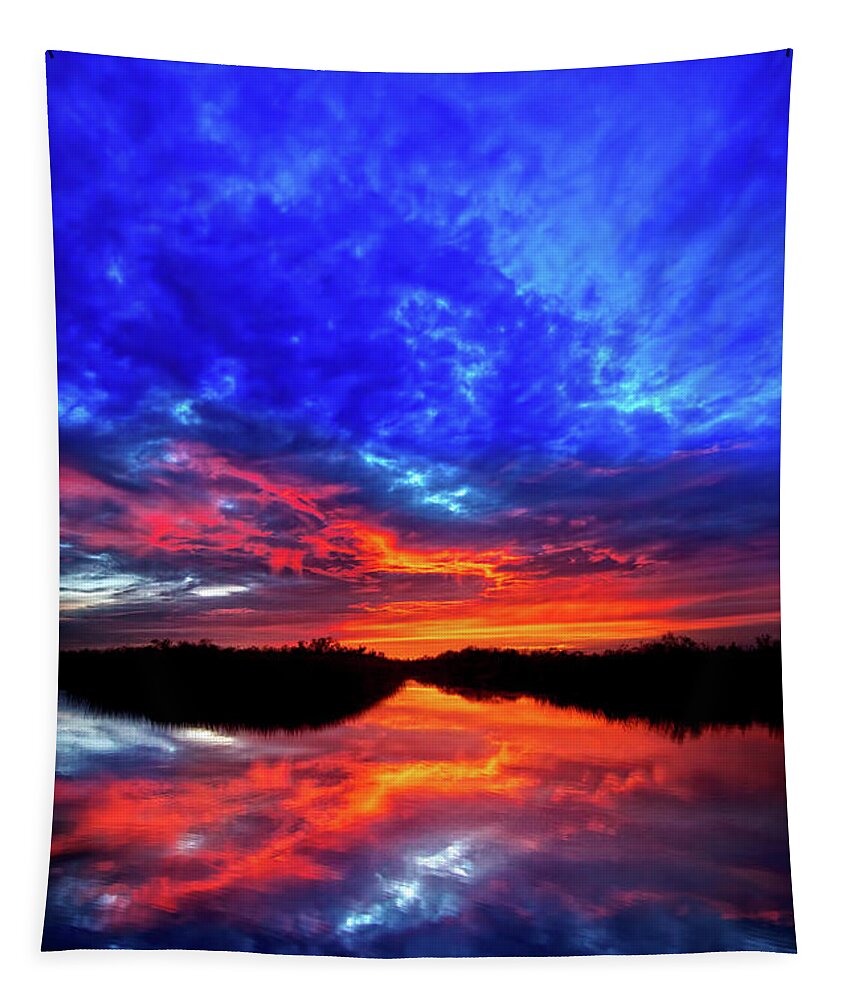 Sunset Tapestry featuring the photograph Sunset Reflections II by Mark Andrew Thomas