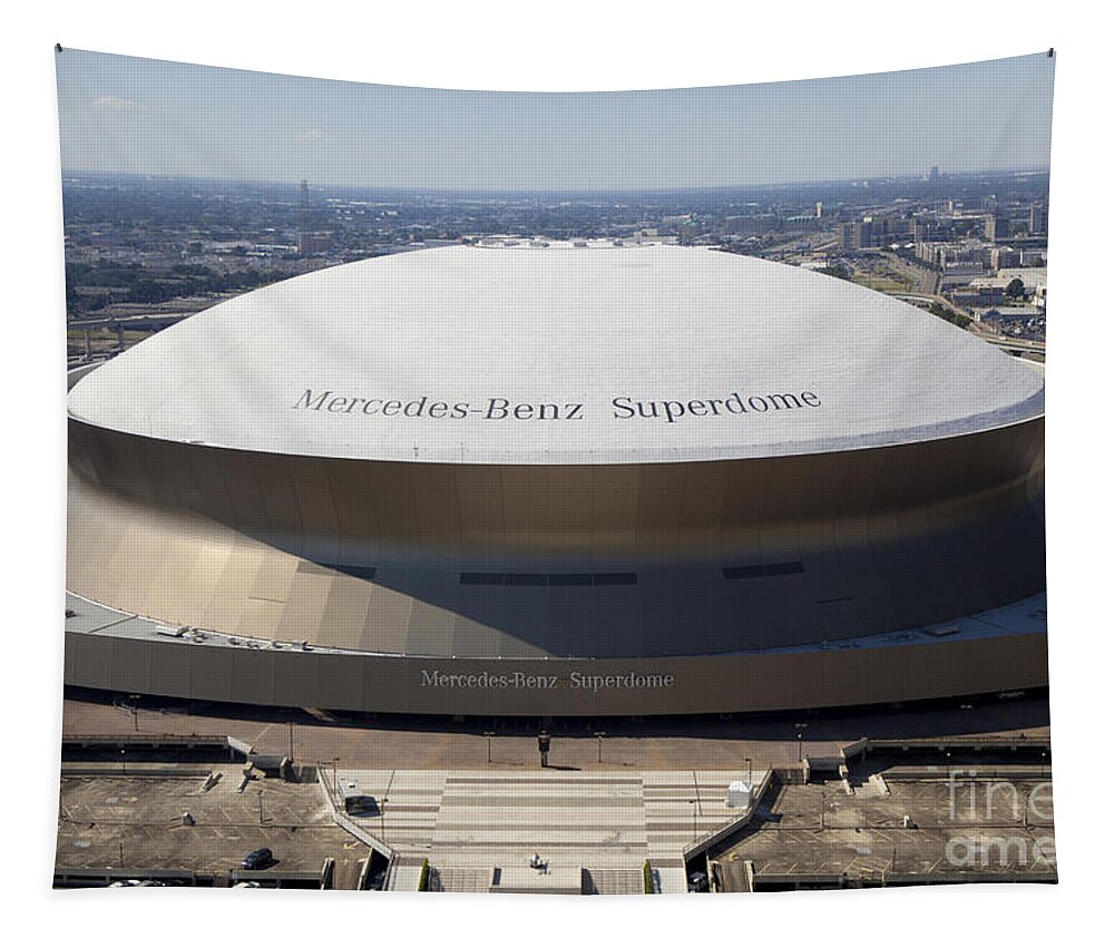 Superdome Tapestry featuring the photograph Superdome - New Orleans Louisiana by Anthony Totah
