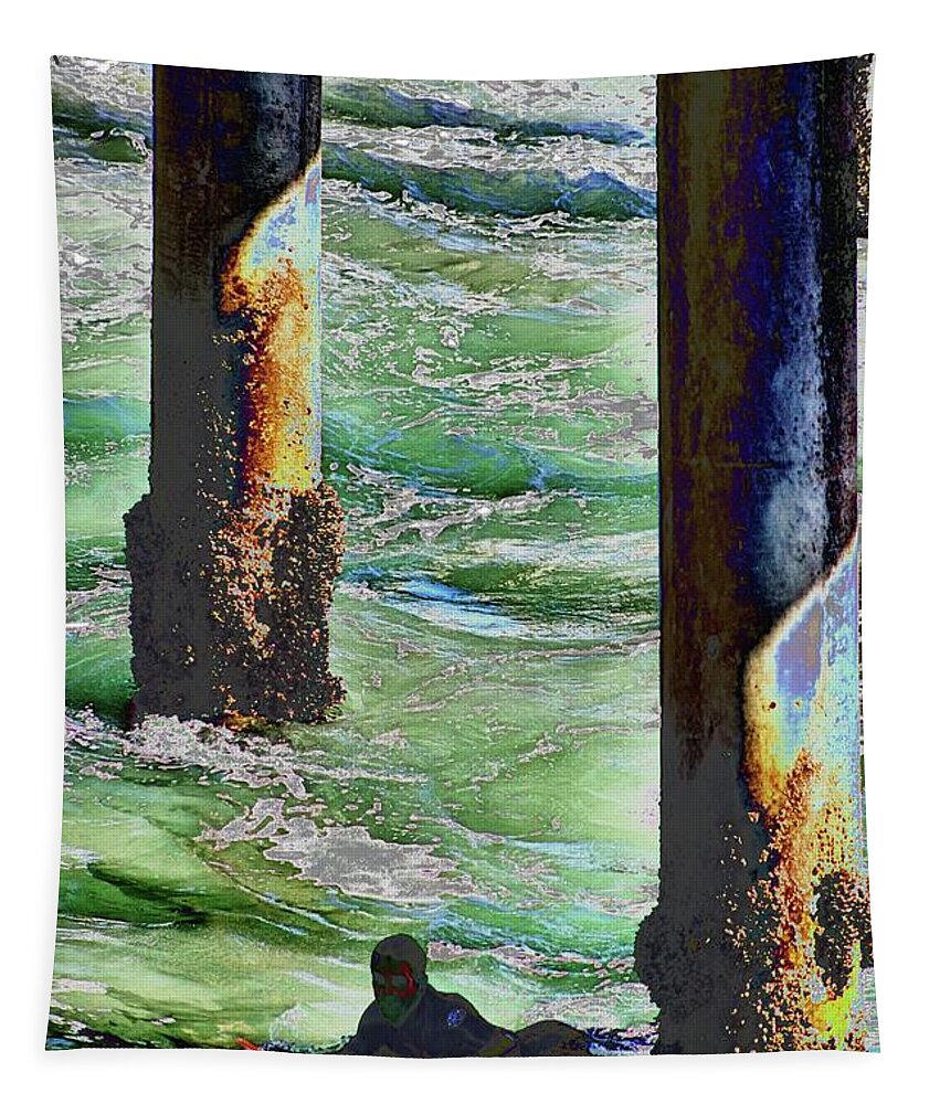 Surfer Tapestry featuring the photograph Surfer 1 by Carol Tsiatsios
