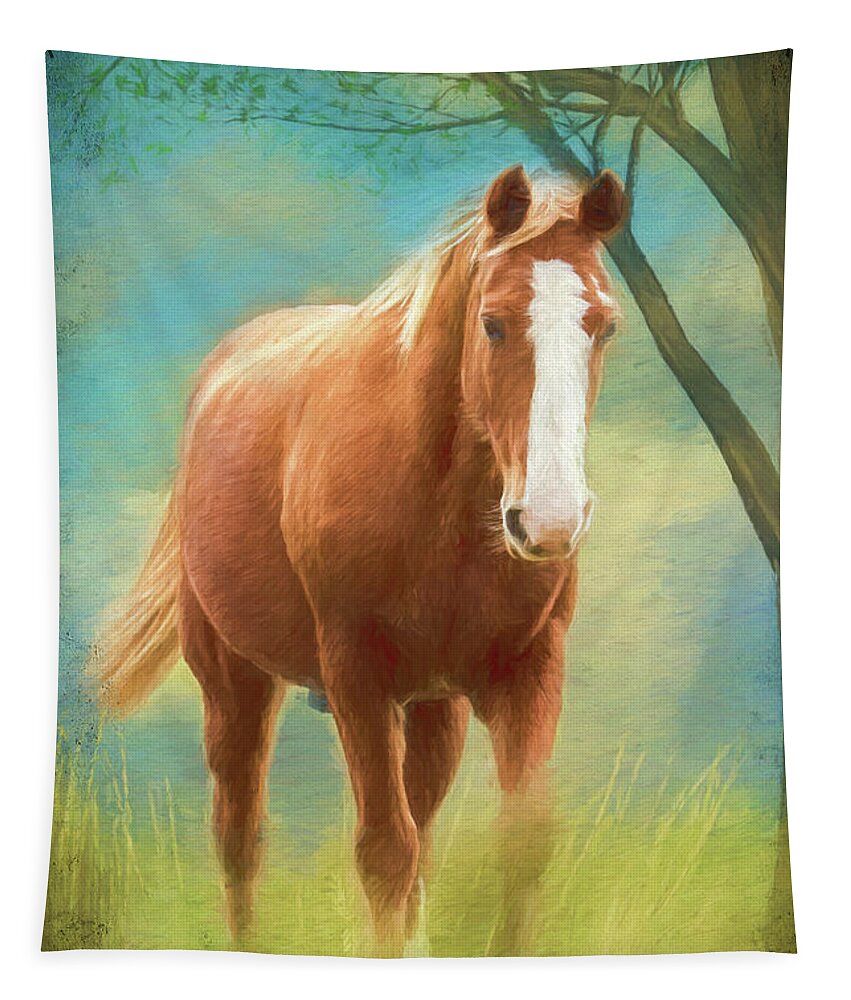 Horse Tapestry featuring the photograph Sweeper by Eleanor Abramson