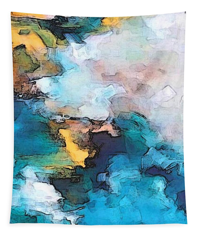 Abstract Tapestry featuring the digital art Sweet Memory Shades by Linda Mears