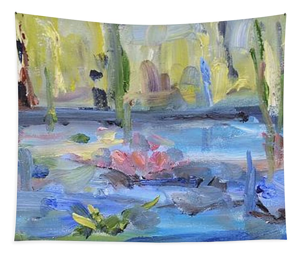 Lily Tapestry featuring the painting Sweet Solitude by Donna Tuten
