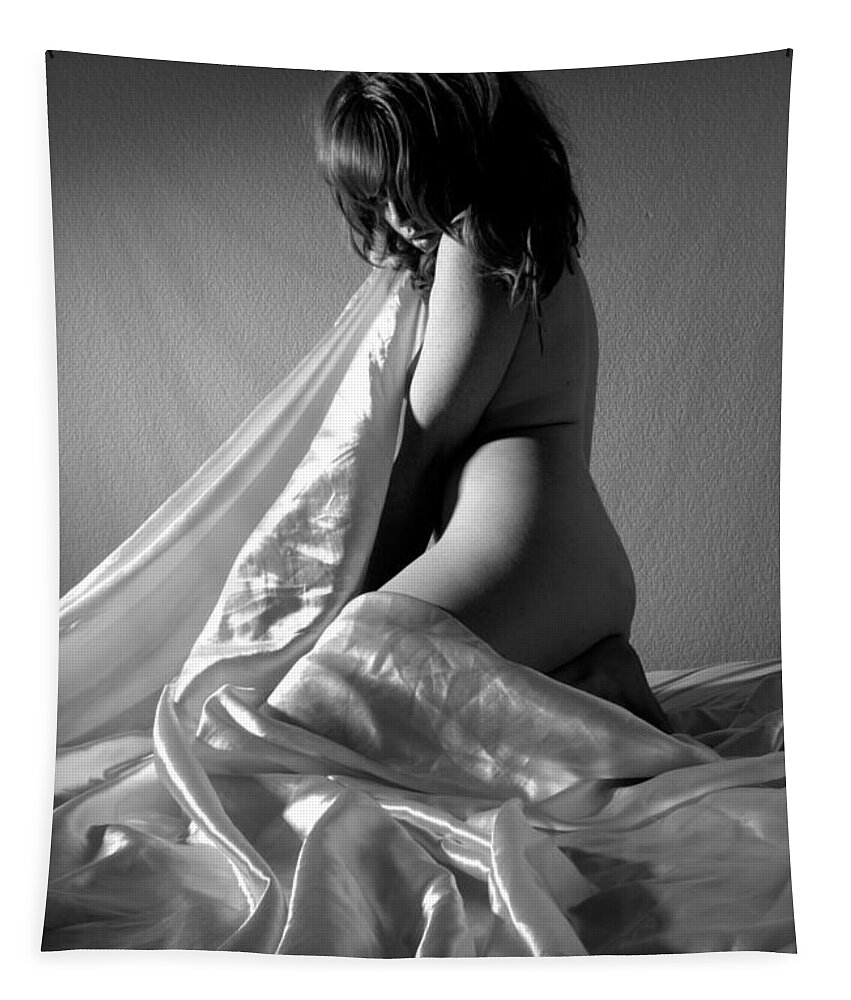 Nude Tapestry featuring the photograph Tani Balck and White by Joe Kozlowski