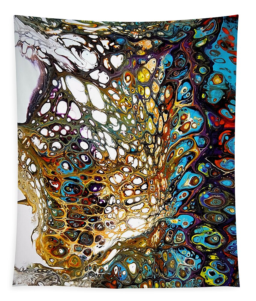 Abstract Tapestry featuring the painting Take Flight by Tia McDermid