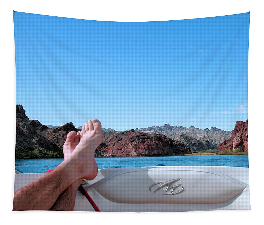 Boat Tapestry featuring the photograph Takin It Easy by Kristin Elmquist