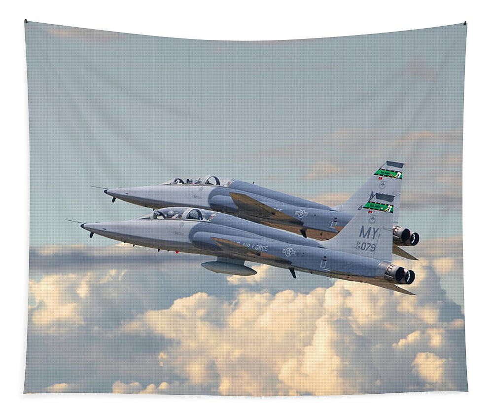 Aircraft Tapestry featuring the photograph Talon T38 - Supersonic Trainer by Pat Speirs