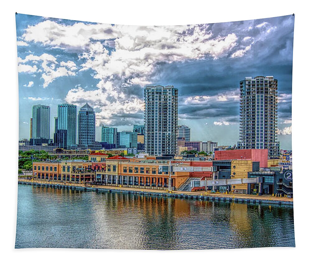 Architecture Tapestry featuring the photograph Tampa Florida Skyline by Sue Melvin