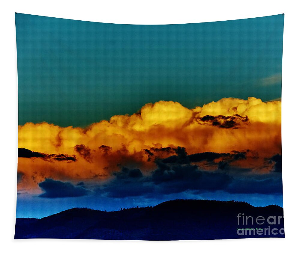 Santa Tapestry featuring the photograph Taos Clouds III by Charles Muhle