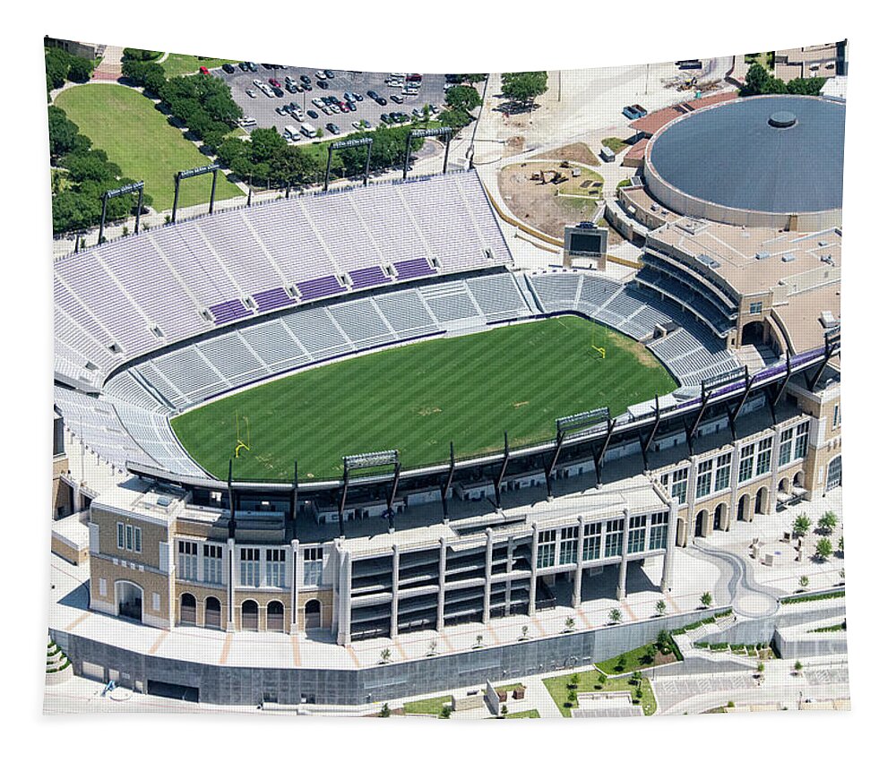 Tcu Tapestry featuring the photograph TCU Horned Frog Stadium by Paul Quinn